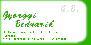 gyorgyi bednarik business card